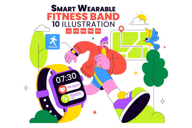 10-smart-wearable-fitness-band-illustration