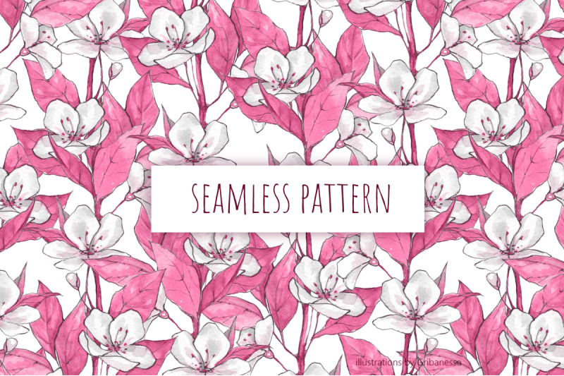watercolor-pink-floral-pattern