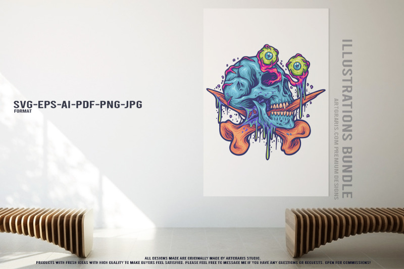 zombie-skull-santa-reaper-alien-warrior-beard-viking-horror