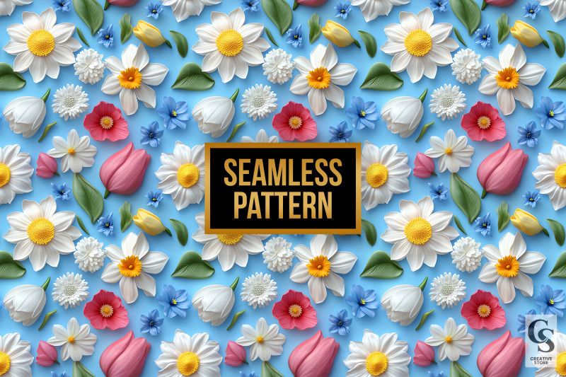 3d-winter-flowers-seamless-pattern