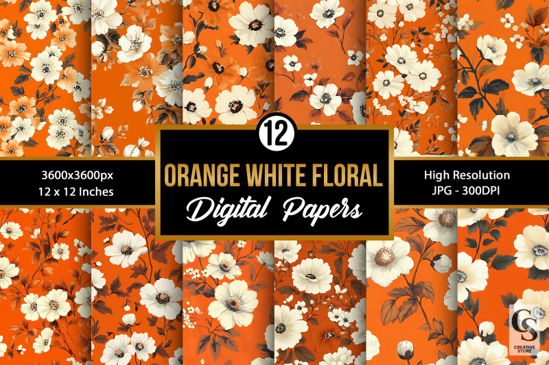 orange-and-white-flowers-seamless-pattern
