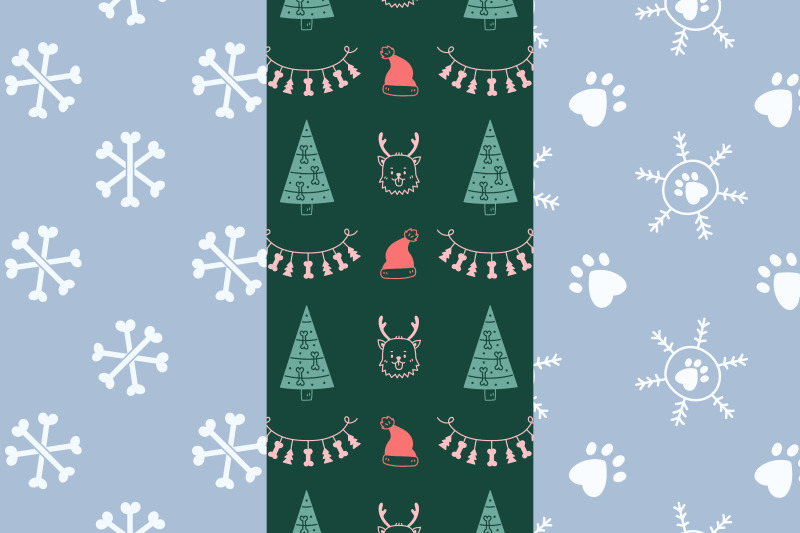 dog-christmas-seamless-patterns-amp-digital-papers