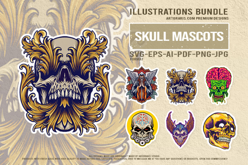 viking-warrior-skull-and-tribal-gothic-art-design-bundle