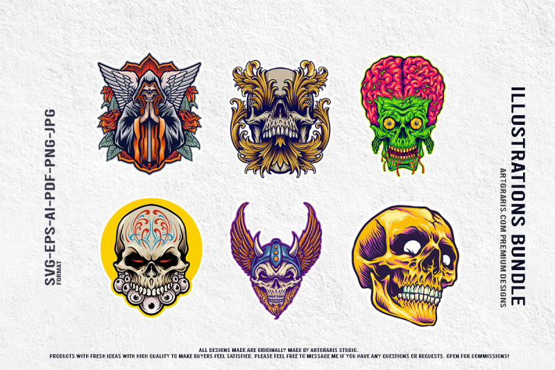 viking-warrior-skull-and-tribal-gothic-art-design-bundle