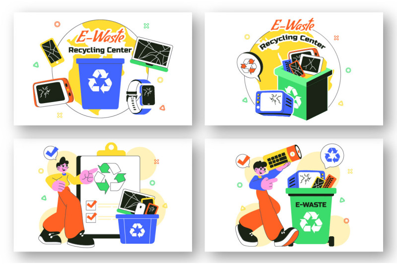 10-e-waste-recycling-center-illustration