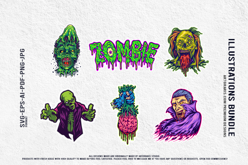 evil-zombie-vampire-monster-horror-creepy-grotesque-undead-graphic-col