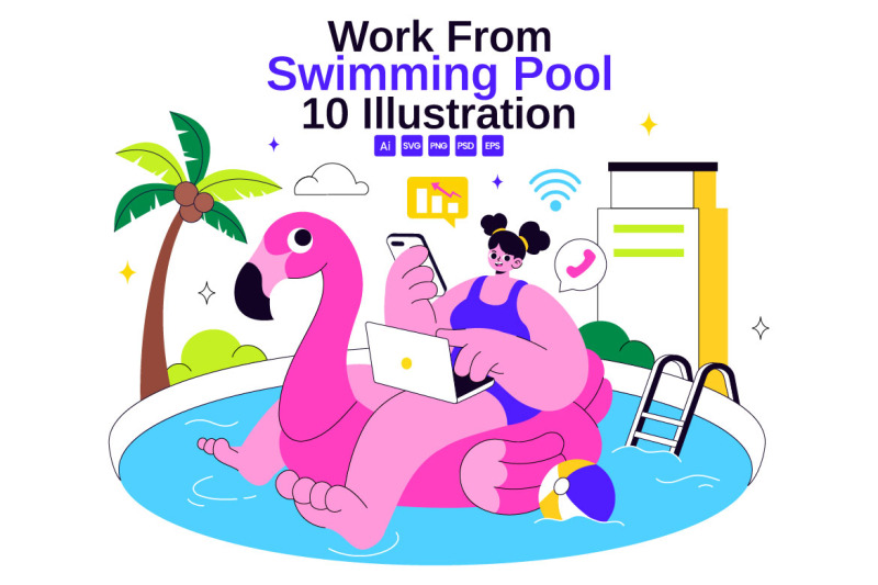 10-work-from-swimming-pool-illustration