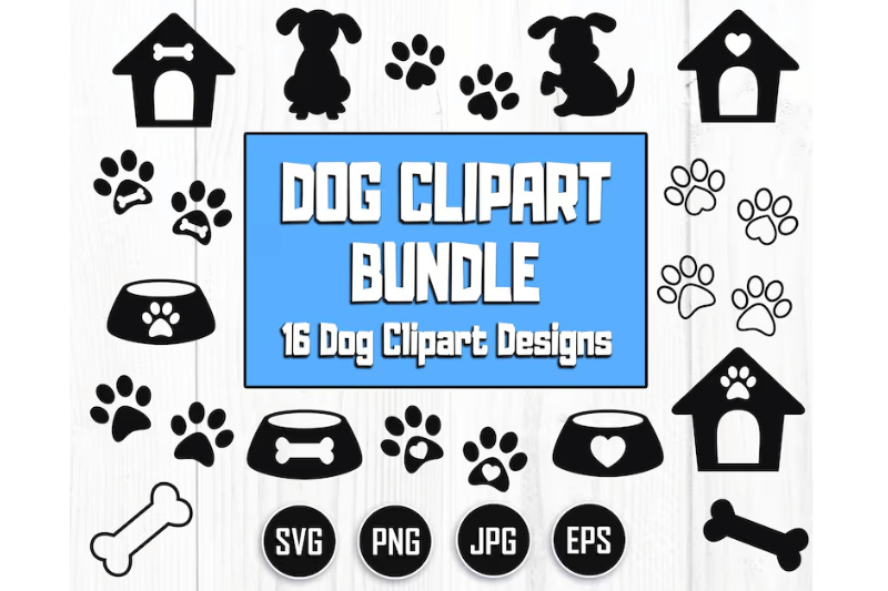 dog-clipart-bundle-dog-svg-bundle-paw-prints-svg