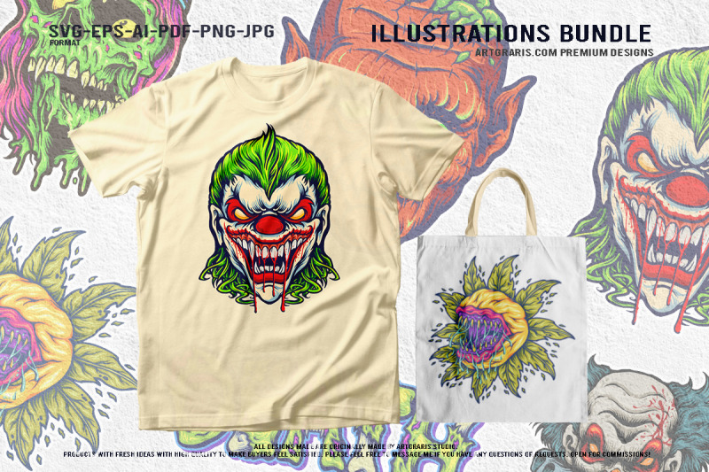 zombie-clown-pennywise-plant-death-scary-creepy-horror-collection