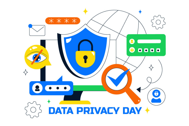 10-data-privacy-vector-illustration