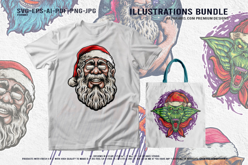 creepy-santa-claus-gothic-holiday-mascot-illustration