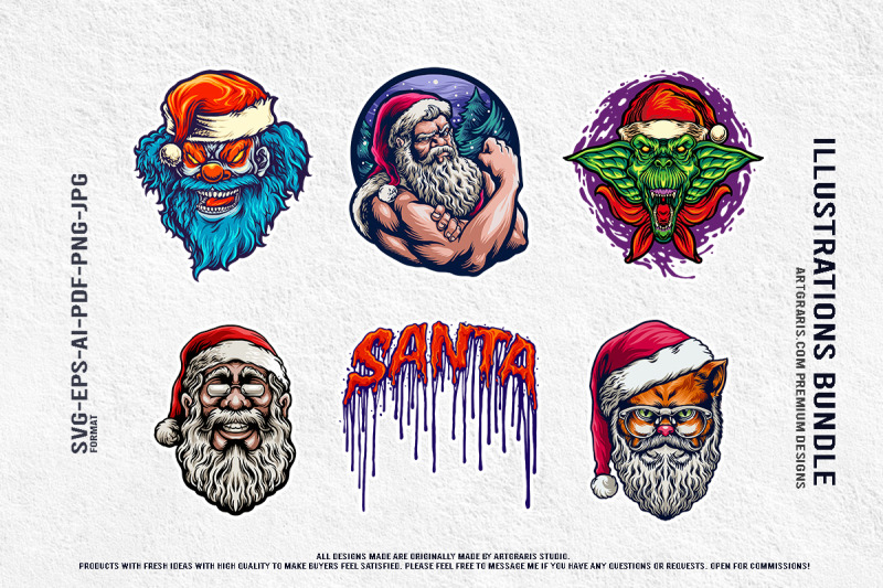 creepy-santa-claus-gothic-holiday-mascot-illustration