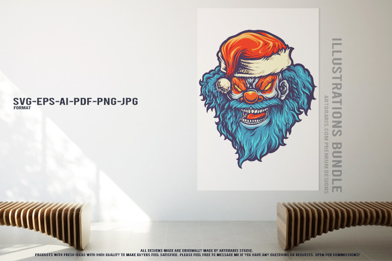creepy-santa-claus-gothic-holiday-mascot-illustration