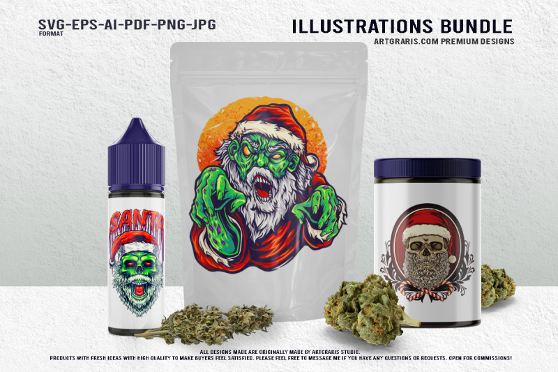 dark-santa-claus-creepy-christmas-vector-bundle