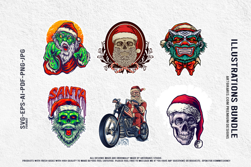 dark-santa-claus-creepy-christmas-vector-bundle