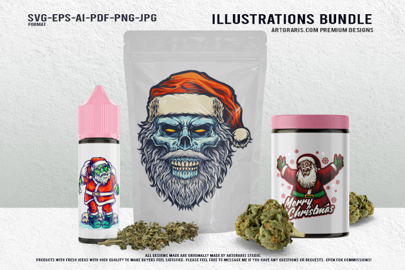 eerie-owl-father-christmas-fantasy-creepy-xmas-graphic-collection