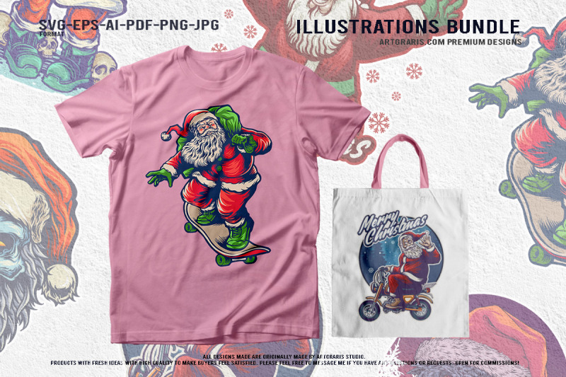 eerie-owl-father-christmas-fantasy-creepy-xmas-graphic-collection
