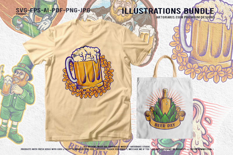 cartoon-beer-illustration-for-bar-and-pub-festive-st-patrick-039-s-day