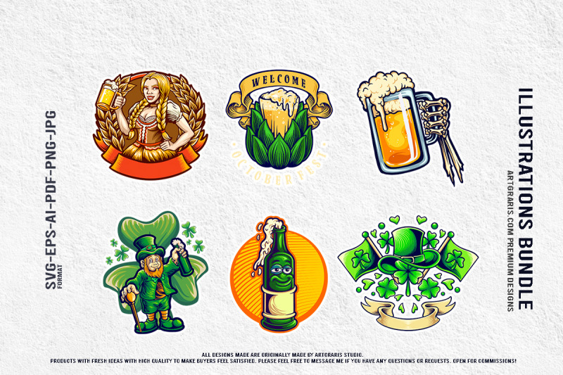 octoberfest-and-st-patricks-day-beer-festival-vector-set