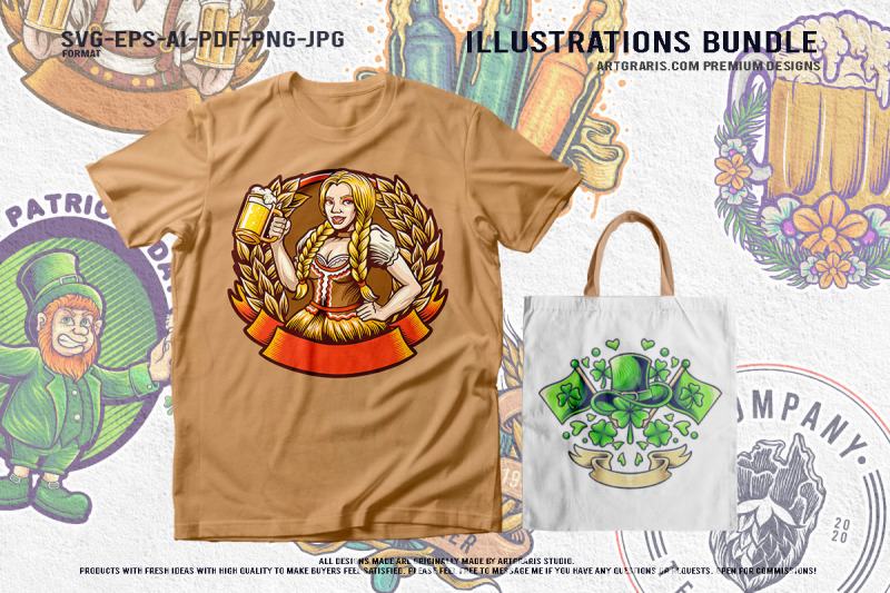 octoberfest-and-st-patricks-day-beer-festival-vector-set