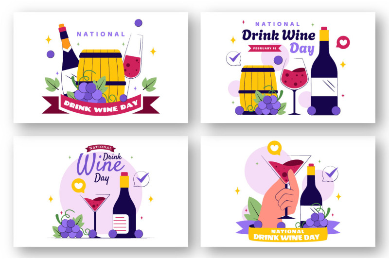 11-national-drink-wine-day-illustration