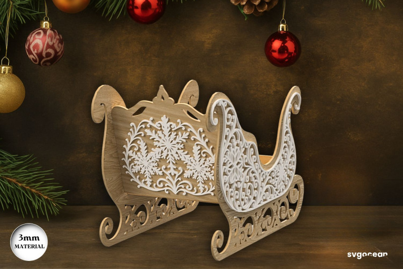 3d-santa-sleigh-laser-cut