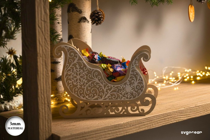 3d-santa-sleigh-laser-cut