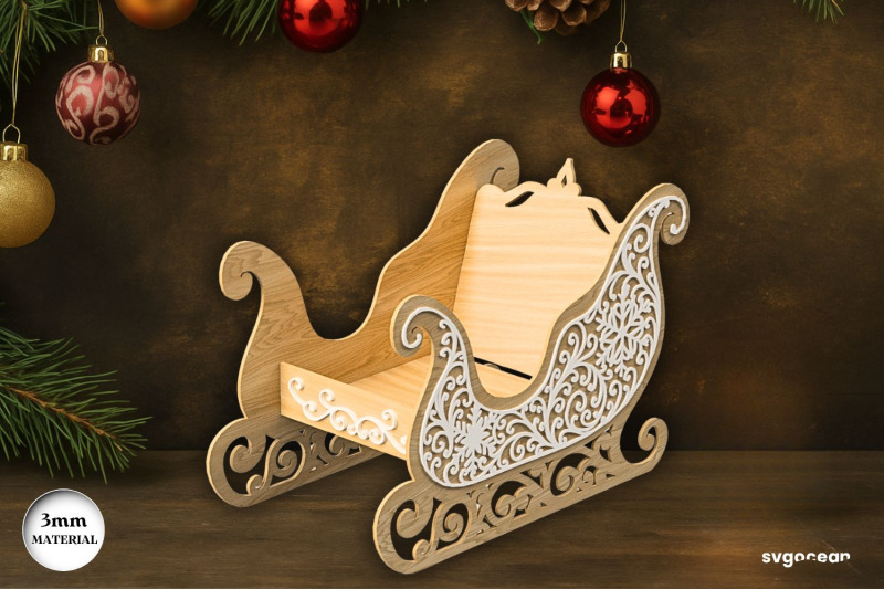 3d-santa-sleigh-laser-cut