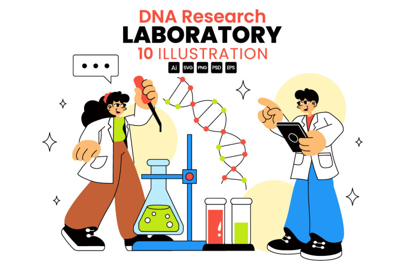 10-dna-research-laboratory-illustration
