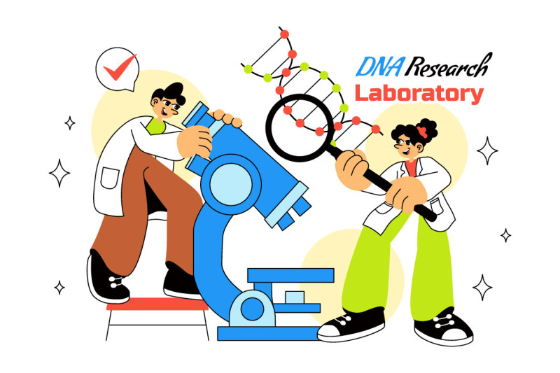 10-dna-research-laboratory-illustration