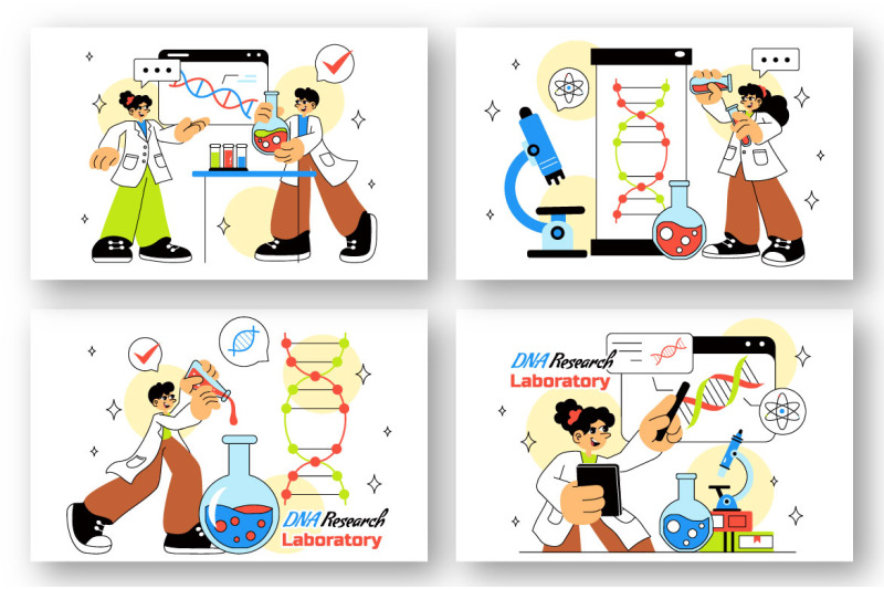 10-dna-research-laboratory-illustration