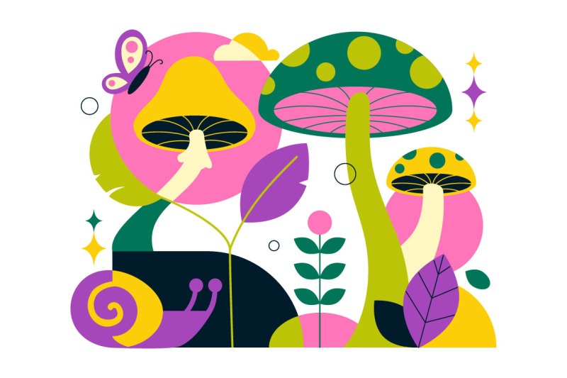 10-mushrooms-vector-illustration