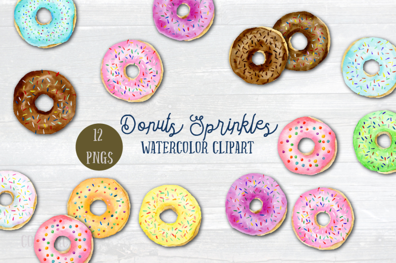 watercolor-clipart-donut-sprinkles