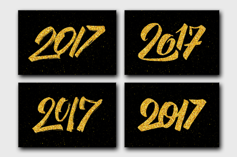 2017-new-year-cards-with-golden-numbers