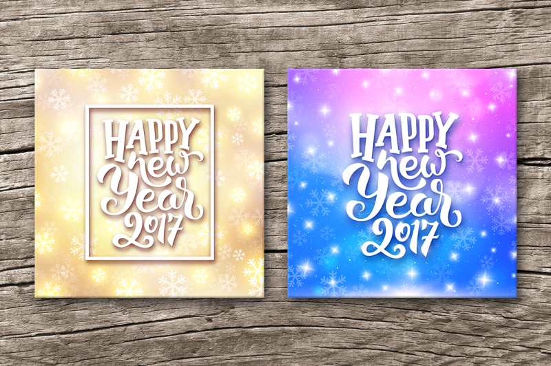happy-new-year-2017-vector-cards-set