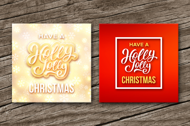 holly-jolly-christmas-vector-cards