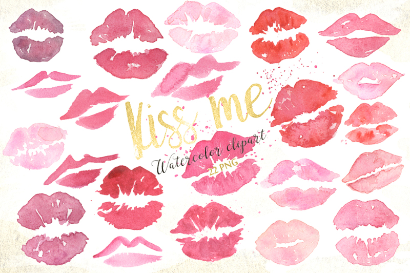 valentine-kiss-watercolor-clipart