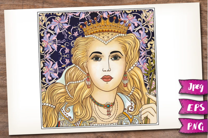 queen-coloring-page