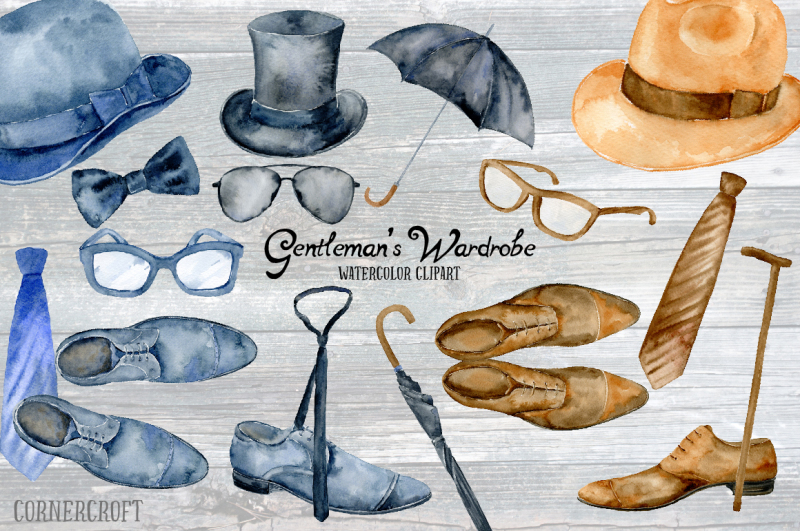 watercolor-clipart-gentleman-s-wardrobe