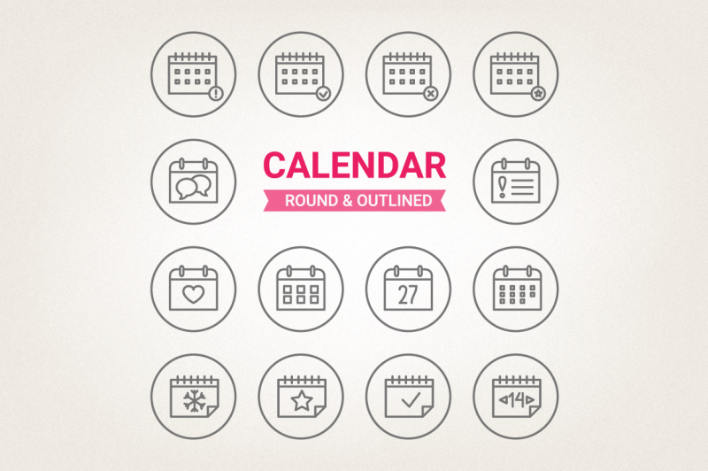 circle-calendar-icons