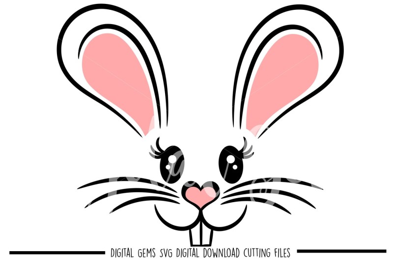 Download Easter Bunny Rabbit Face SVG / DXF / EPS / PNG Files By ...