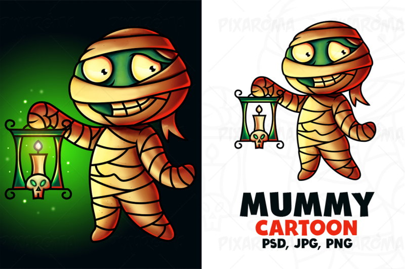 mummy-cartoon-character-digital-painting