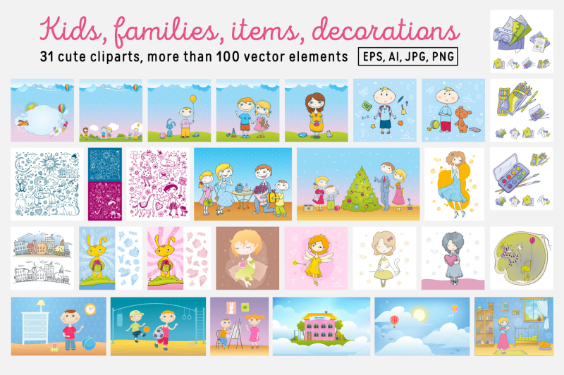 kids-and-families-vector-art