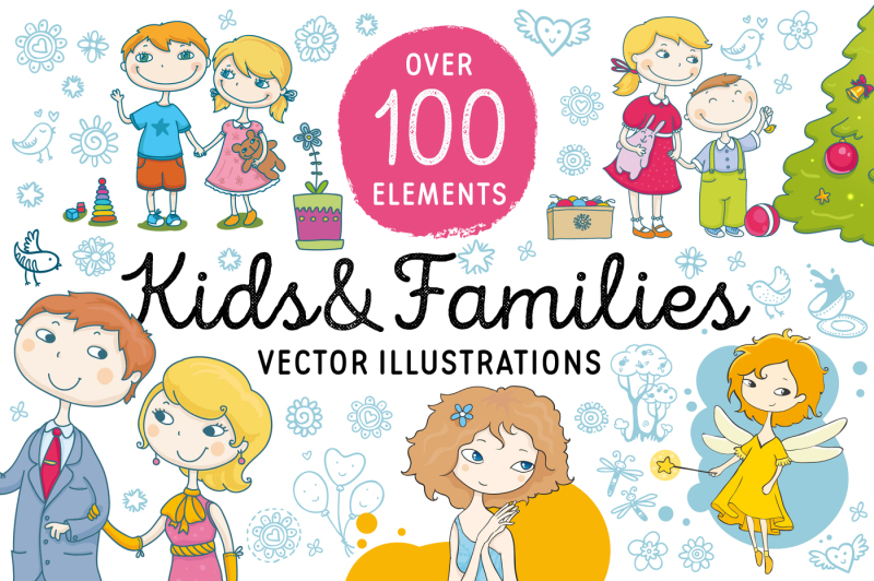 kids-and-families-vector-art