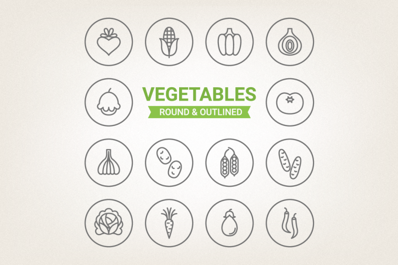 circle-vegetables-icons