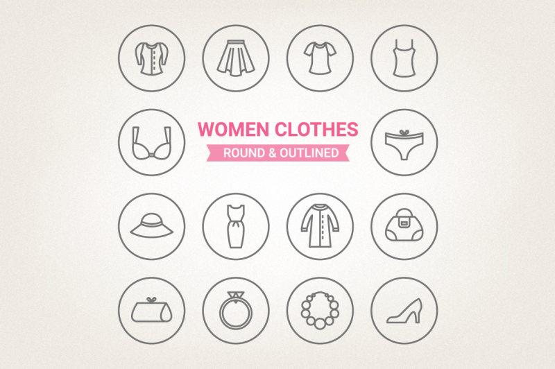 circle-women-clothes-icons