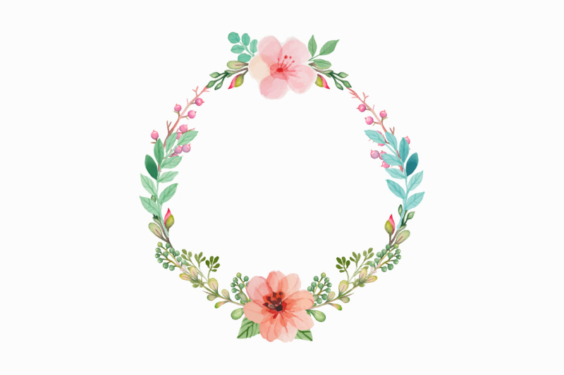 watercolor-flowers-wreath