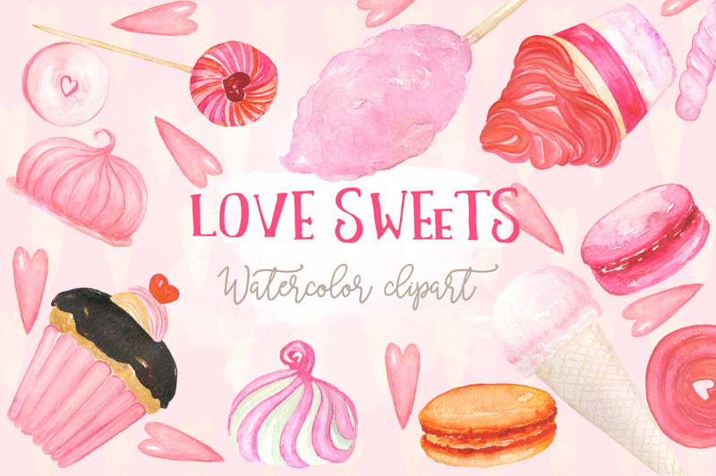 love-sweets-watercolor-clipart