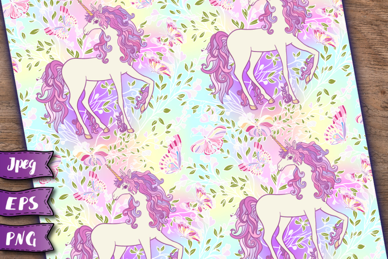unicorn-seamless-patterns-set