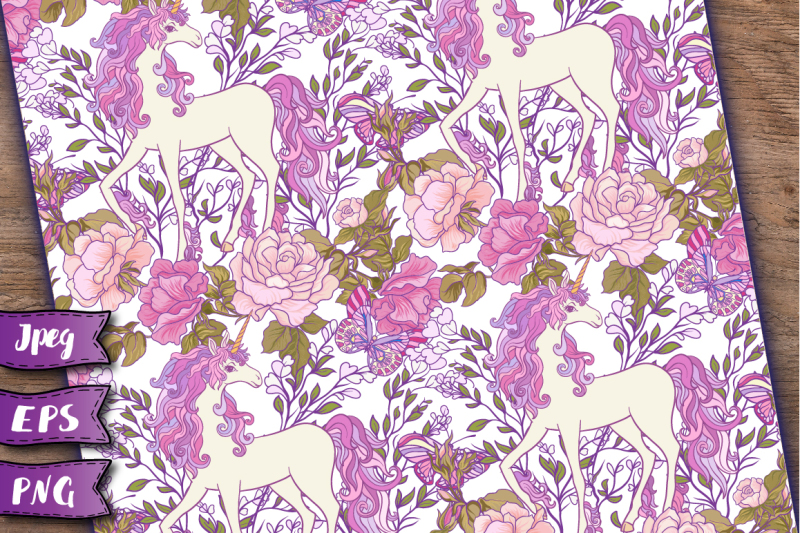 unicorn-seamless-patterns-set-2